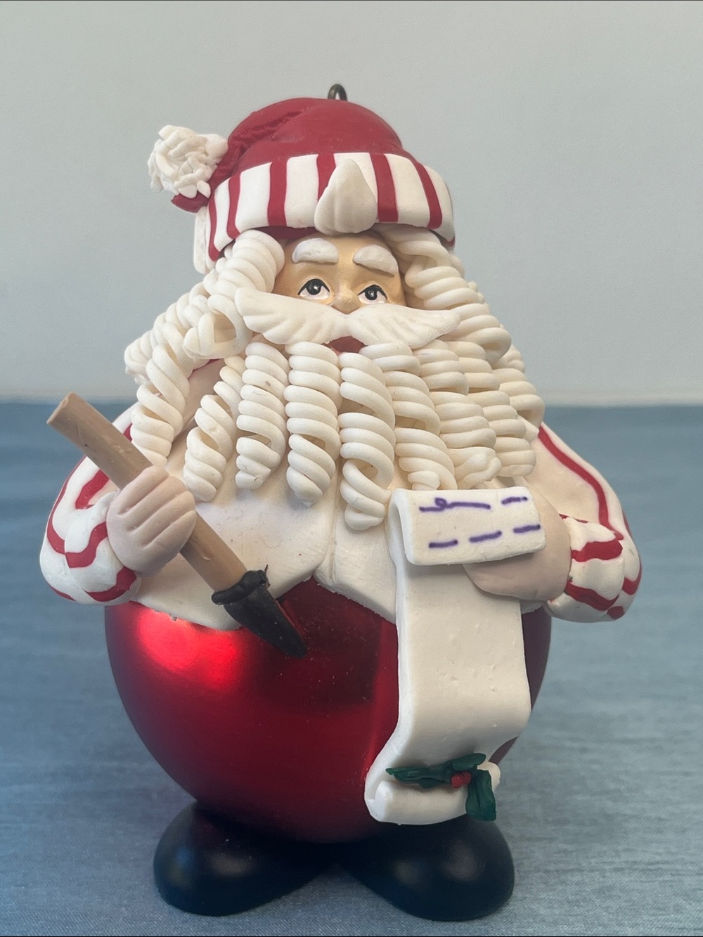 Vintage Traditions 1993 Mercury Glass Santa Claus Character Ornament with Box
